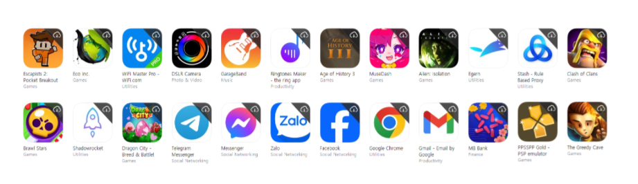 Electrodoc Pro,PPSSPP Gold - PSP emulator,The Greedy Cave,Escapists 2: Pocket Breakout,Eco inc.,Wifi Master Pro - WiFi.com,DSLR Camera,Age of History 3,MuseDash,Egern,Stah,Shadowrocket